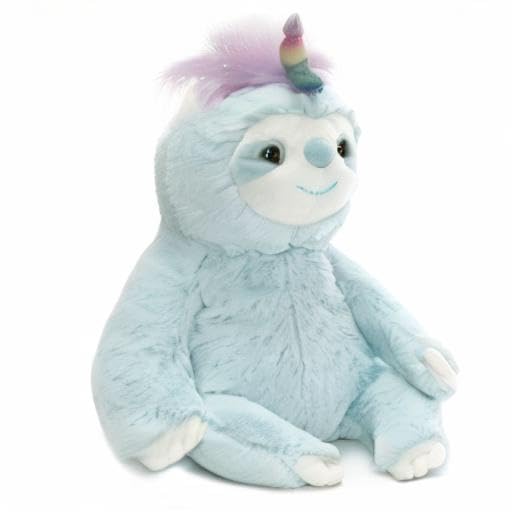 Gund Dazzle Slothicorn Plush Toy, Sloth Unicorn Stuffed Animal For Ages 1 And Up, Blue/Rainbow, 9
