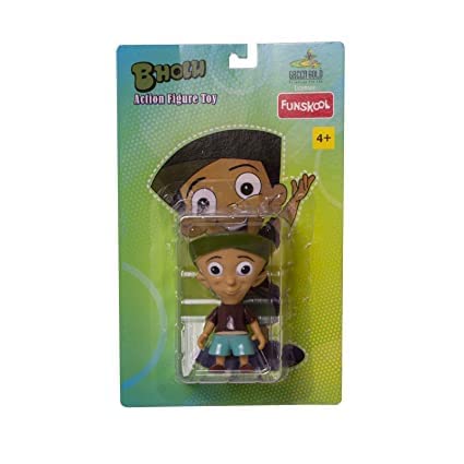 Funskool-Bholu Action Figure,Green Gold Chhota Bheem And Friends With Articulation,4 Inches,Collectible,For 4 Year Old Kids And 