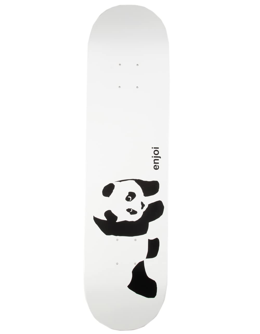 Enjoi Panda Logo R7 Skateboard Deck, Whitey, 7.75 W