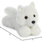 Aurora® Adorable Mini Flopsie™ White Wolf Stuffed Animal - Playful Ease - Timeless Companions - White 8 Inches