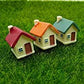 EMiEN 3PCS Mini House Miniature Ornament Kits Miniature Ornament for DIY Dollhouse Decoration Fairy Garden Plant D?cor