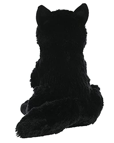Wild Republic Wolf Plush Toy - Black 12" Stuffed Animal, Kids Gifts, Cotton Model 23075