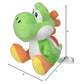 Little Buddy Super Mario All Star Collection 1416 Yoshi Stuffed Plush, 8',Multi-Colored