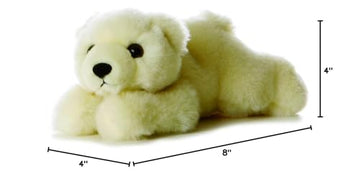Aurora® Adorable Mini Flopsie™ Lil' Slushy™ Stuffed Animal - Playful Ease - Timeless Companions - White 8 Inches