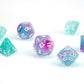 Chessex Nebula Polyhedral Dice Set Wisteria with White Luminary (7 dice)