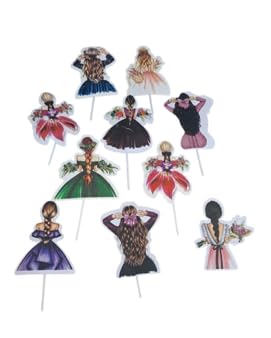 Homebakers Mart Pack Of 10 Princess Theme Topper || Cake Topper || Princess Topper (5)