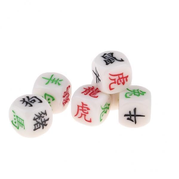 Ujeavette 3Xchinese 12 Dice Arcylic Entertainment Dice For Party Kids Toys  18Mm