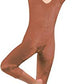 Girls Velvet Unitard  Brown - Large 10-12