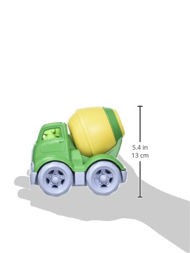 Green Toys Mixer Construction Truck - Small Green/Yellow Plastic Model CMXG-FC