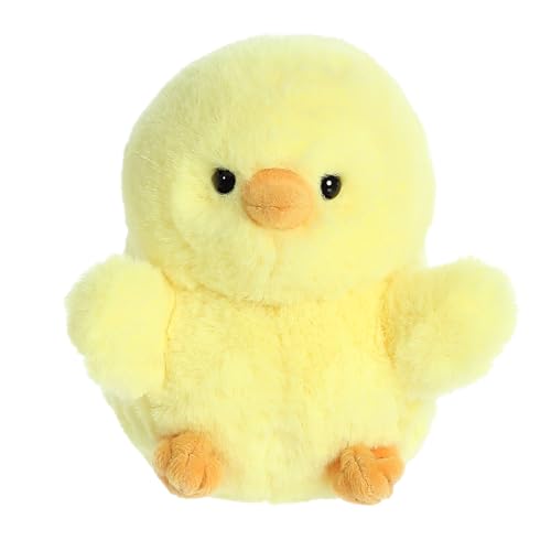 Aurora Playful Rolly Pet Chickadee Stuffed Animal - 5" Yellow Polyester Toy for Kids & Adults - Model 08818