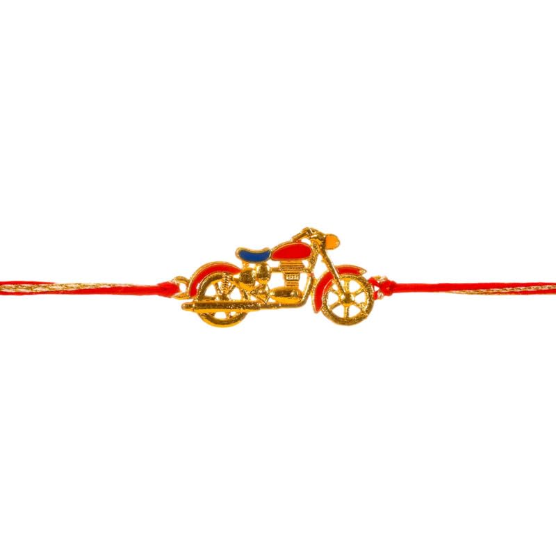 Kizzi Rakhi for Kids | Biker Rakhi For Brother | Gift includes Greeting Card & Tilak Set | Rakshabandhan Special