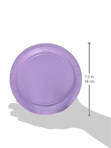 Amscan Lavender Big Party Pack Round Paper Plates - 6 3/4, 300 Ct