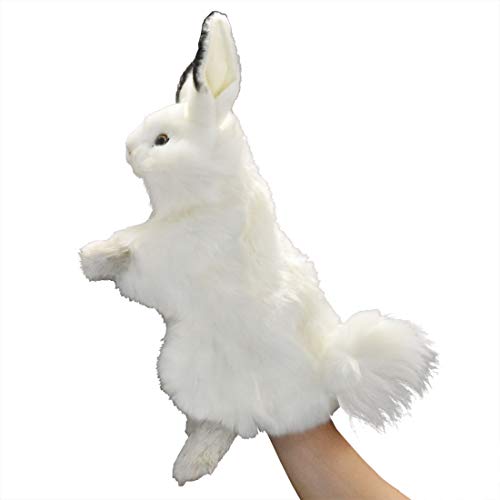 Hansa Toys Usa 7156 Plush Hand Puppet White Bunny