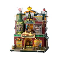 Lemax Village Collection Christmas Cheer Bottling Company With 4.5V Adaptor #25858