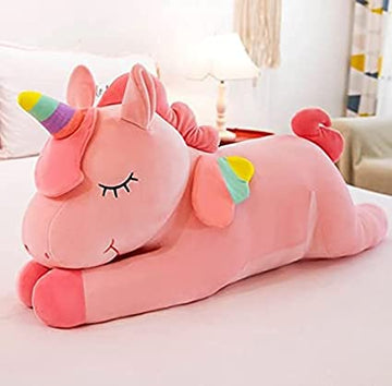 Hug N Feel Soft Toys Polyester Unicorn Flying Soft Toys For Brother Sister Plush & Stuffed Toys (Flying Pink)