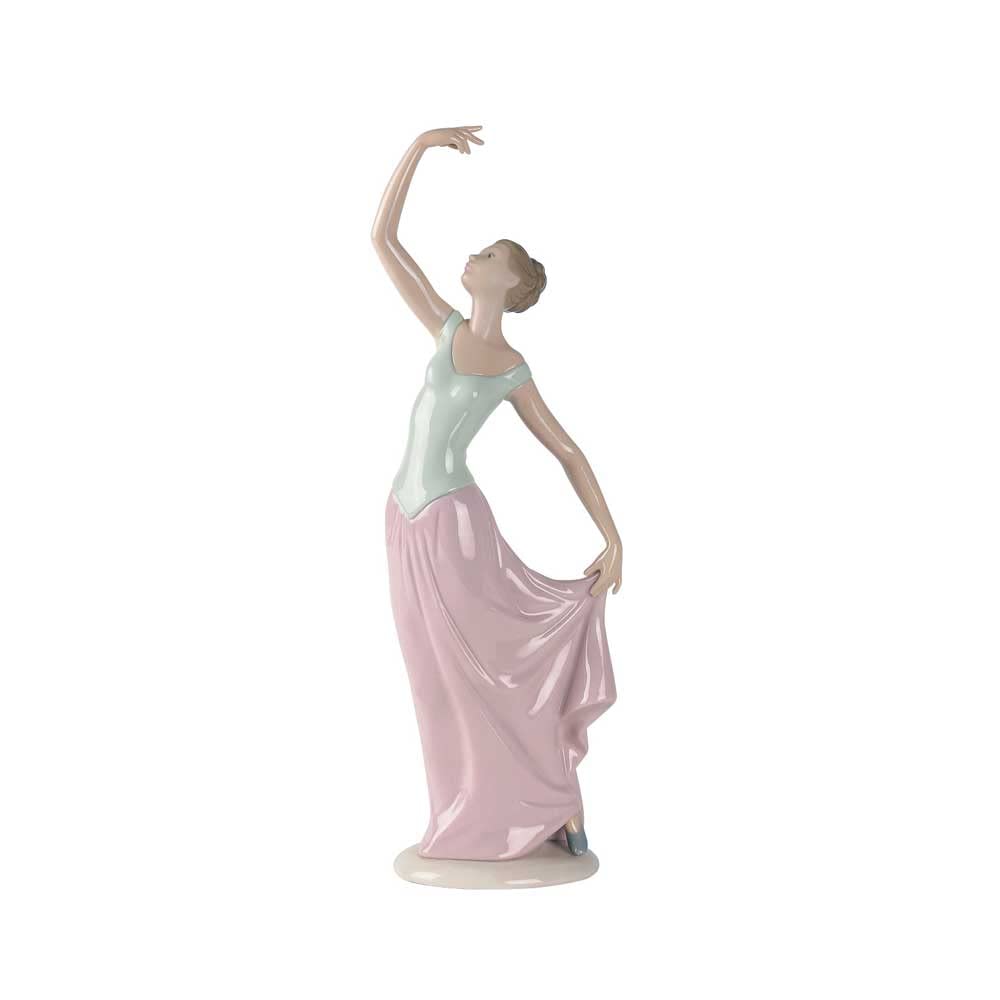 Nao By Lladro Collectible Porcelain Figurine: The Dance Is Over - 14' Tall - Elegant Ballerina