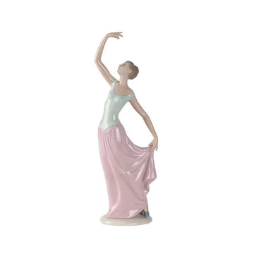 Nao By Lladro Collectible Porcelain Figurine: The Dance Is Over - 14' Tall - Elegant Ballerina
