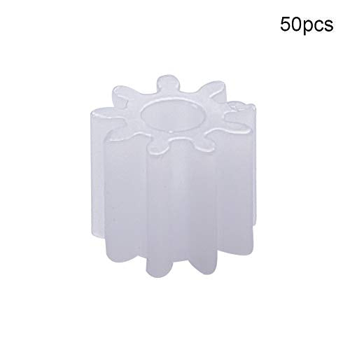 Othmro 50pcs Plastic Gears 9 Teeth Model 092A Reduction Gear Plastic Worm Gears for RC Car Robot Motor