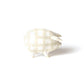 Gingham Piggy Bank Ecru