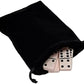 Marion Domino Double Six 6 Creamy Blush Tiles Jumbo Tournament Professional Size With Spinners In Black Elegant Velvet Bag