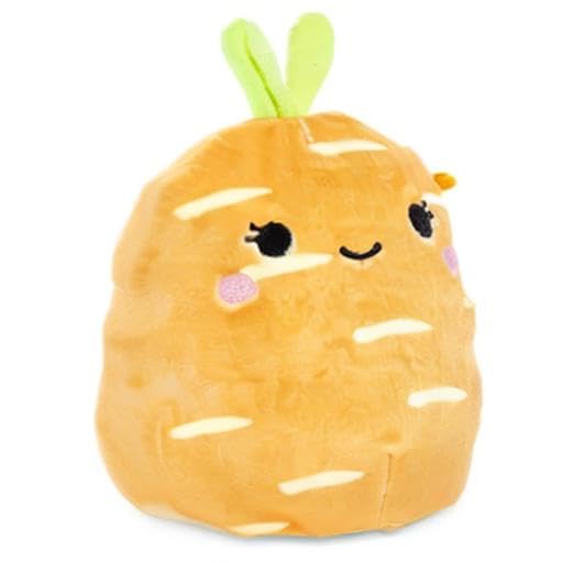 Squishmallow Oficial Kellytoy Food Squad Plush Toys Soft Plush Animal (Caroleena Carrot, 8 Inch)