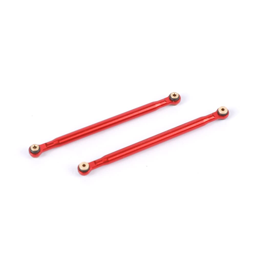 RZXYLRC Aluminum Alloy Rod Link Suspension Linkage Kit for 1/24 RC Crawler Car SCX24 Deadbolt AXI90081 AXI00004 Upgrades (Red)