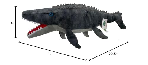 Adore Plush Company 21" Moby The Mosasaurus Dinosaur Plush Toy - Blue Fabric