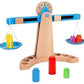 Bliss Hues Wooden Balance Scale Toy For Kids, Learn Practical Maths Montessori Toy Preschool Educational Learning Toy With 6 W