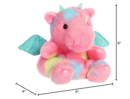 Aurora Adorable Palm Pals Anya Dragon Stuffed Animal - Pocket-Sized Play - Collectable Fun - Pink 5 Inches