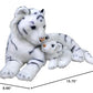 Wild Republic Mom & Baby White Tiger Plush, Stuffed Animal, Plush Toy, Gifts For Kids, Zoo Animals, 11''