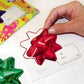 Gadjit Holiday Bow Stickers (Pack of 50 Bows)-- 3D Image Stickers that Look like Poly Bows with Tags, Bows Wont Crush like Poly