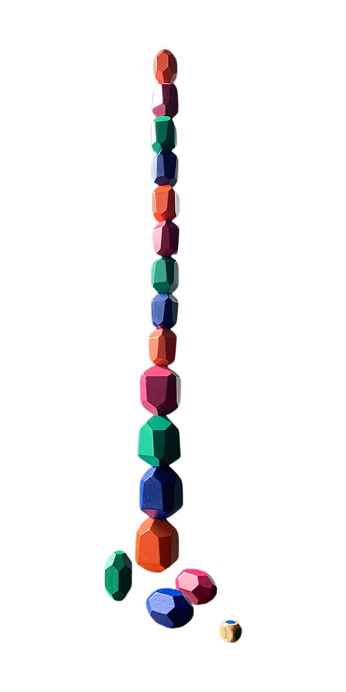 TOTIKA KOHATU Wood Rock Stacking Game - Classic Fun for All Ages