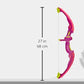 Sainsmart Jr. Kids Bow & Arrow Toy, Princess Basic Archery Set Outdoor Hunting Game With 3 Suction Cup Arrows, Target & Quiver, Pink,Includes 1 X Luminous Bow