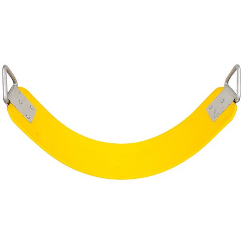Swing Set Stuff Commercial Rubber Belt Seat with SSS Logo Sticker, Yellow