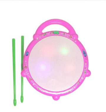 Baba Fab Kids Drum Set  Electric Musical Toy With Flashing Lights, Adjustable Microphone & 2 Drumsticks  Educational Music Pla