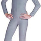 Girls Velvet Unitard  Gray - Extra Small 3-4