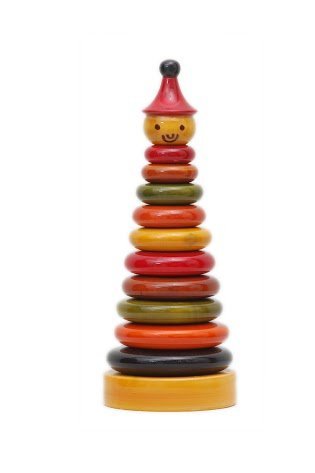 Funwood Games Multicolor Wooden Joker Stacking/Counting Ring Learning Educational Made In India Toy Set For Kids