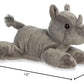 Aurora Adorable Flopsie Rodney Rhino Stuffed Animal - Playful Ease - Timeless Companions - Gray 12 Inches
