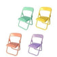 5Pcs Colourful Simulation Mini Folding Back Small Chair Model,Miniature Scene Accessories,Miniature Plastic Furniture Accessorie