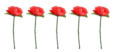 Sndperiexam 5Pcs Red Folding Rose/Rose Appearing Magic Tricks Flower Appearing Close Up Stage Street Magic