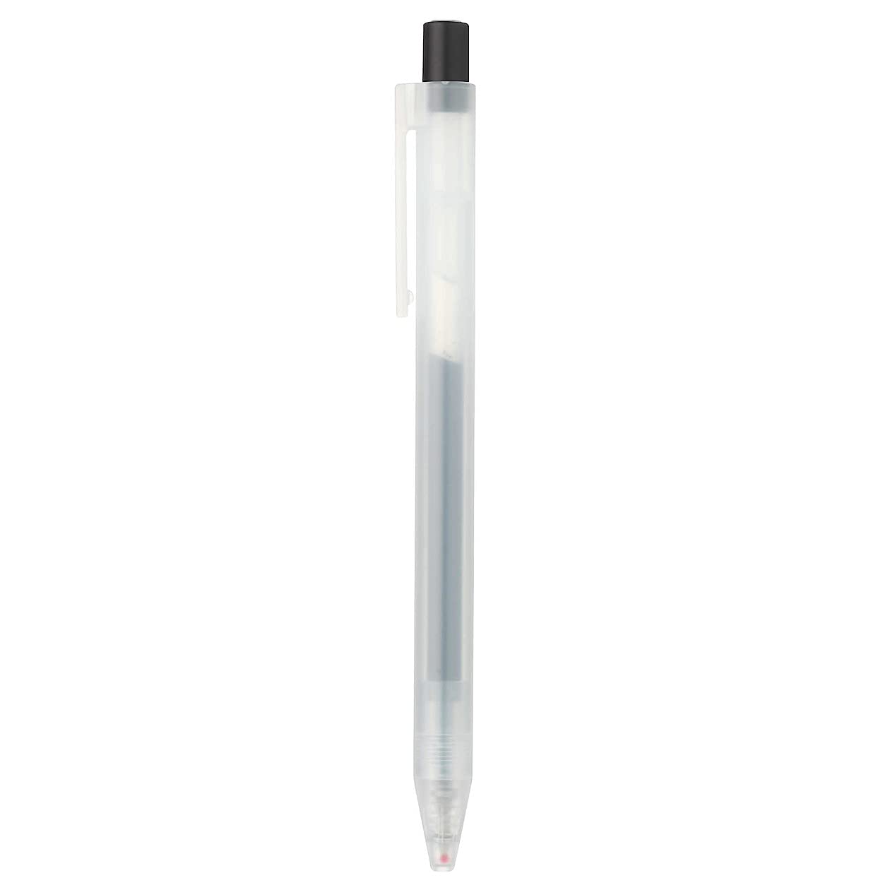 MUJI Smooth Gel Ink Ballpoint Pen Set - 10 Pieces, 0.5 mm Nib, Black, Polypropylene