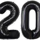 CollectiveMed. Number Foil Balloon 16 Inch  Black Colour (BLACK20)