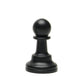 We Games Replacement Staunton Chess Piece - Dark Pawn For Tournament Chess Set, Plastic Chess Piece With Felt Bottom, Classic Design, Replacement Chess Pieces For Chess Set