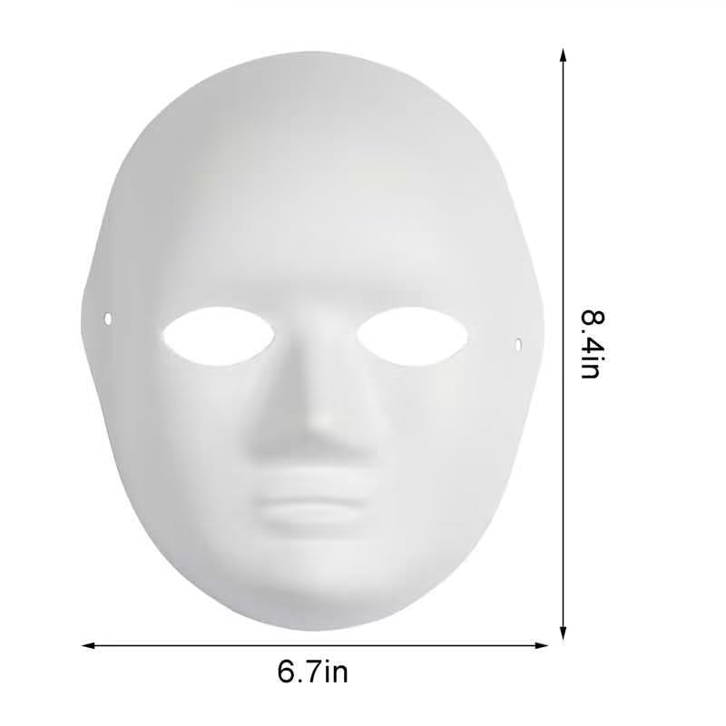Yookat 14 Pieces Paper Art Masks White Craft Masks Paintable Paper Mask Mardi Gras Masquerade Masks (Style8)