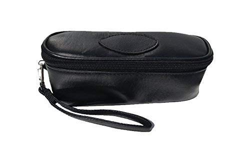 Alex Cramer Classic Domino Set with Leather-Look Travel Case & Mini Playing Cards - Black