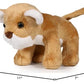 Ice King Bear Wild Animal Small Stuffed Animals Zoo Family Plush Toy (Lion 6 Inches)
