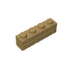 Classic Bulk Brick Block, Masonry Profile Bricks Wall Blocks Parts, 100 Pcs Earthy Yellow 1X4 Masonry Profile Brick, Compatible With Lego Parts And Pieces 15533(Colour:Earthy Yellow)