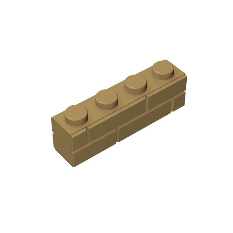 Classic Bulk Brick Block, Masonry Profile Bricks Wall Blocks Parts, 100 Pcs Earthy Yellow 1X4 Masonry Profile Brick, Compatible With Lego Parts And Pieces 15533(Colour:Earthy Yellow)