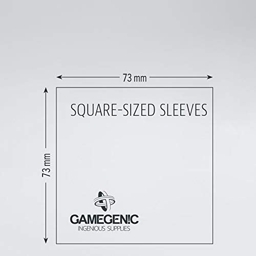 Matte Board Game Sleeves | Pack of 50 Matte Sleeves | 73 by 73 mm Card Sleeves Optimized for Use with Square Cards | enhanced Card Protection | FFG Blue Color Code | Made by Gamegenic