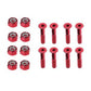 8pcs Replacement Skateboard Truck Hardware Longboard Screws Bolts Red